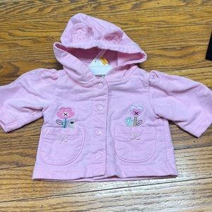 ❤️5/$25❤️2/$15❤️ CARTER’S | pink button front hooded knit jacket